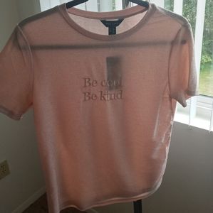 New Look NWT 'Be cool, Be kind' Metallic Tee